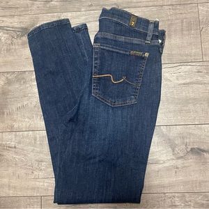 7 for All Mankind High Waist Jeans Gwenevere Ankle - Sz 28 Oxford Blue NWT